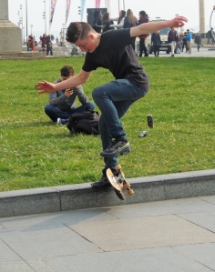 skateboarding on Liverpool Waterfront